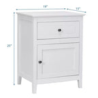 Table de chevet Costway avec tiroir, table d'appoint, meuble de rangement blanc/naturel/expresso
