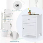 Table de chevet Costway avec tiroir, table d'appoint, meuble de rangement blanc/naturel/expresso