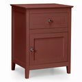 Costway Nightstand with Drawer Accent Side End Table Storage Cabinet White\Natural\Espresso