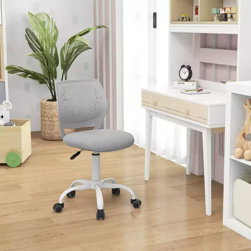 Chaise de bureau ergonomique pivotante pour enfants Costway en maille, réglable en hauteur, rose/bleu/turquoise/violet/gris/vert clair