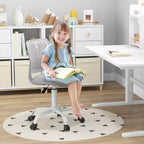 Chaise de bureau ergonomique pivotante pour enfants Costway en maille, réglable en hauteur, rose/bleu/turquoise/violet/gris/vert clair