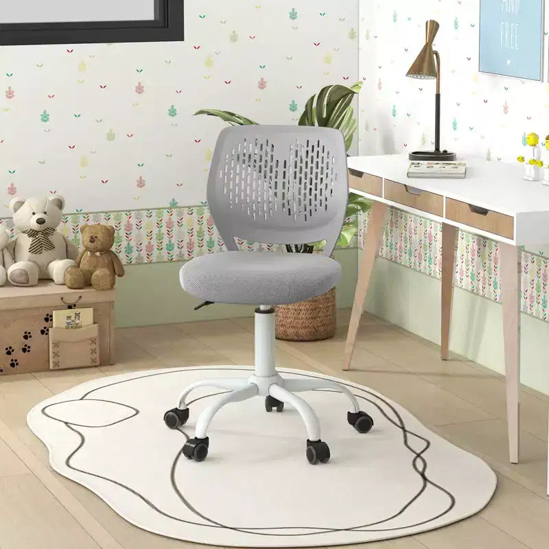 Chaise de bureau ergonomique pivotante pour enfants Costway en maille, réglable en hauteur, rose/bleu/turquoise/violet/gris/vert clair