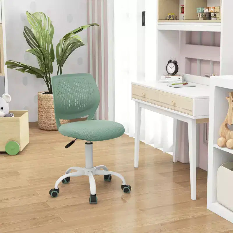 Chaise de bureau ergonomique pivotante pour enfants Costway en maille, réglable en hauteur, rose/bleu/turquoise/violet/gris/vert clair