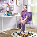 Chaise de bureau ergonomique pivotante pour enfants Costway en maille, réglable en hauteur, rose/bleu/turquoise/violet/gris/vert clair