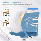 Chaise de bureau ergonomique pivotante pour enfants Costway en maille, réglable en hauteur, rose/bleu/turquoise/violet/gris/vert clair