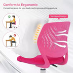 Chaise de bureau ergonomique pivotante pour enfants Costway en maille, réglable en hauteur, rose/bleu/turquoise/violet/gris/vert clair