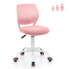 Chaise de bureau ergonomique pivotante pour enfants Costway en maille, réglable en hauteur, rose/bleu/turquoise/violet/gris/vert clair