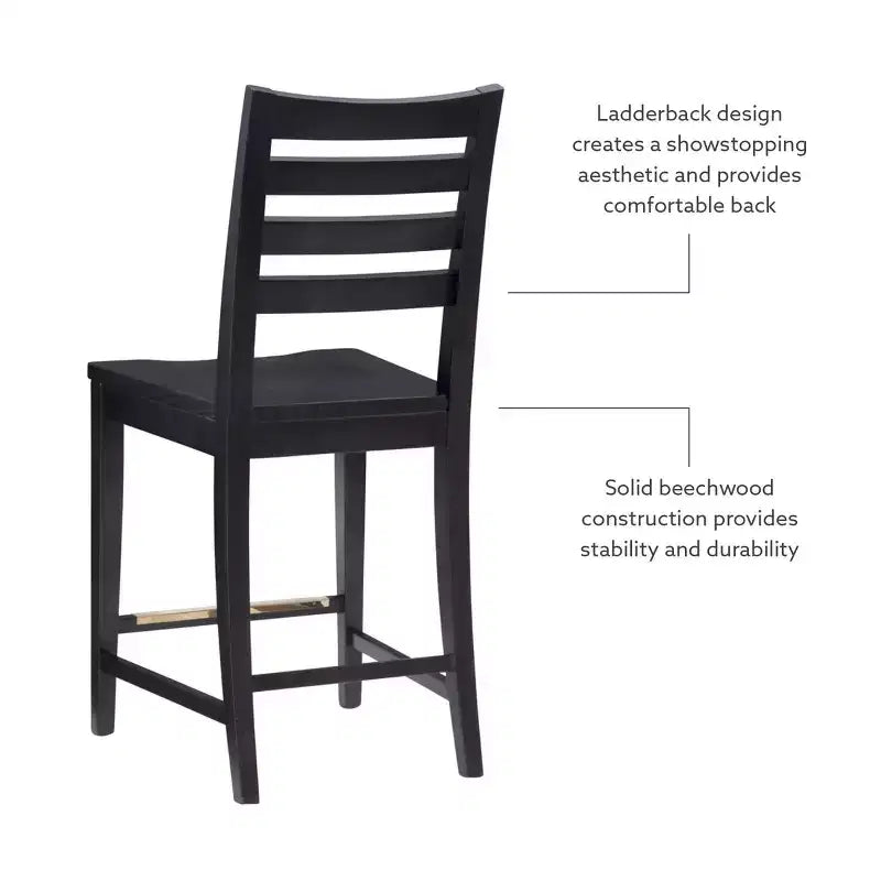 Lot de 2 tabourets de bar hauteur comptoir Flynn - Linon