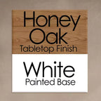Table d'appoint étroite Hastings Home avec tiroir et étagère de rangement - Blanc/Chêne miel