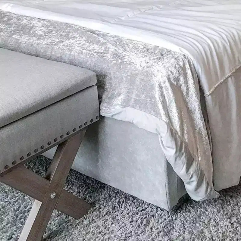 HOMCOM Banc à chaussures rectangulaire en tissu 35,75 po avec coussin en éponge douce, pour salon, entrée ou chambre, gris