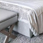 HOMCOM Banc à chaussures rectangulaire en tissu 35,75 po avec coussin en éponge douce, pour salon, entrée ou chambre, gris