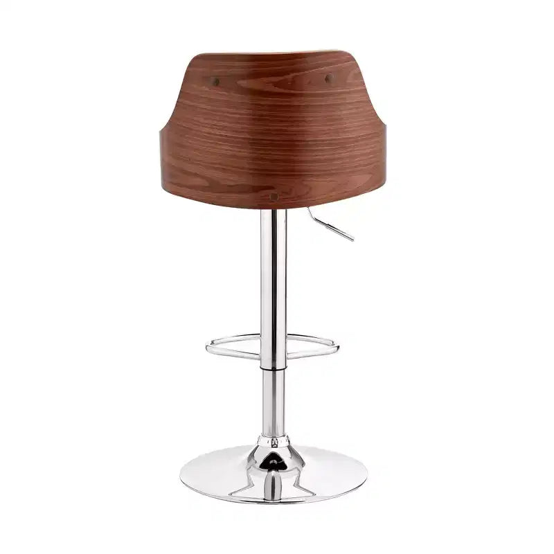 Tabouret de bar réglable Asher, hauteur comptoir, avec finition chromée et similicuir - Armen Living