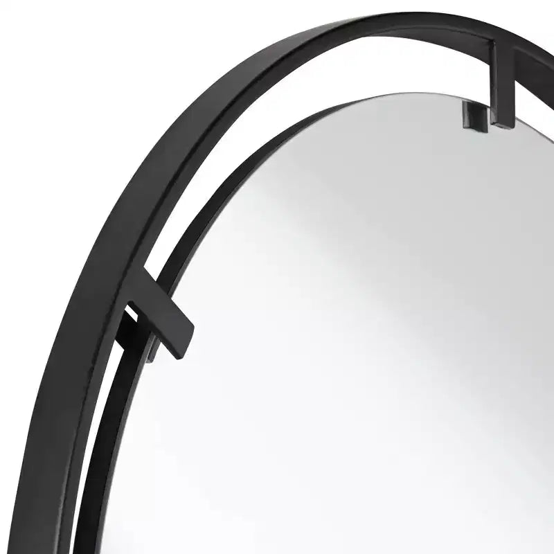 Miroir Mural Décoratif Rond Starbird Uttermost, Moderne en Métal Noir Ajouré, 76 cm de Large pour Salle de Bain, Chambre, Salon, Bureau à Domicile