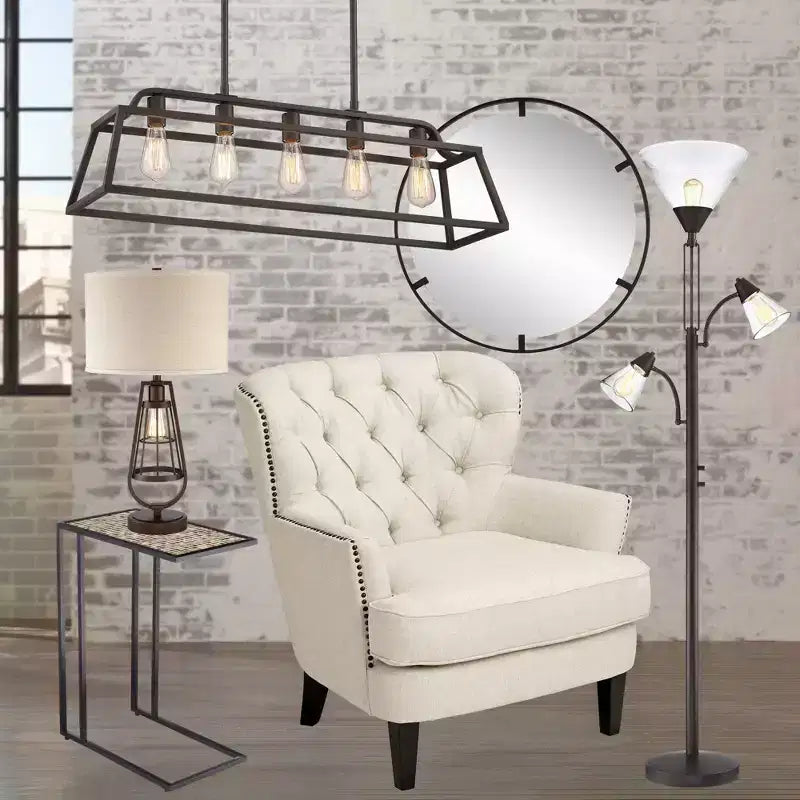Miroir Mural Décoratif Rond Starbird Uttermost, Moderne en Métal Noir Ajouré, 76 cm de Large pour Salle de Bain, Chambre, Salon, Bureau à Domicile