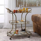Chariot de service Stassi Uttermost 33, en or vieilli
