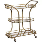 Chariot de service Stassi Uttermost 33, en or vieilli