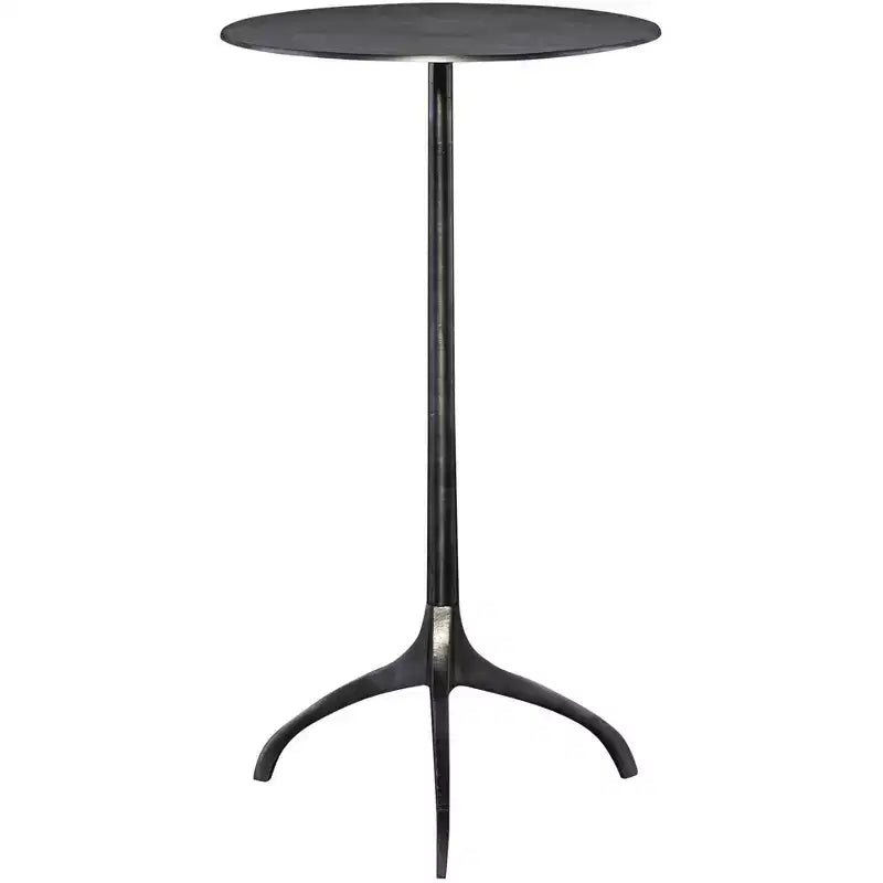 Uttermost Modern Nickel Cast Aluminum Round Accent Table 14 Wide Silver Tripod Legs Living Room Bedroom Bedside Entryway House