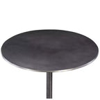 Table d'appoint ronde Uttermost Modern en aluminium moulé nickelé, 35,5 cm de large, pieds trépieds argentés pour salon, chambre, chevet, entrée de maison