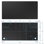 Plateau de table universel Costway pour cadre de bureau standard et assis-debout, noir