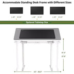 Plateau de table universel Costway pour cadre de bureau standard et assis-debout, noir