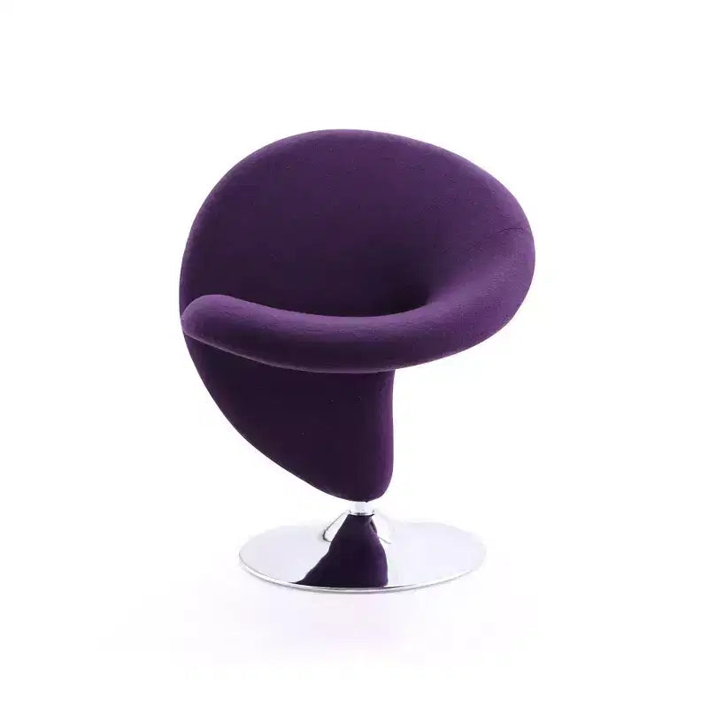 Fauteuil pivotant en mélange de laine bouclée - Manhattan Comfort