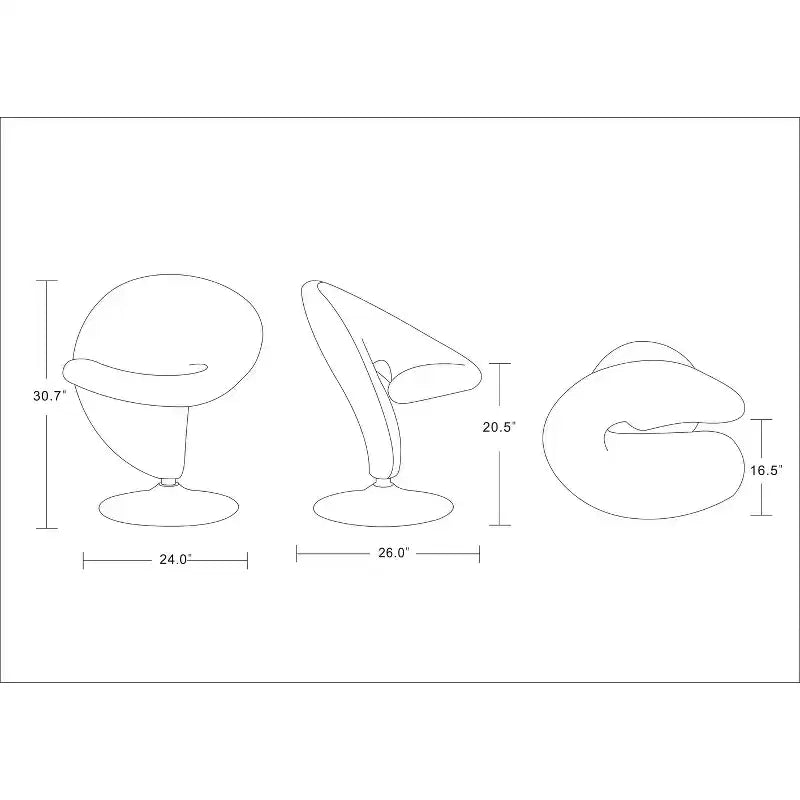 Fauteuil pivotant en mélange de laine bouclée - Manhattan Comfort