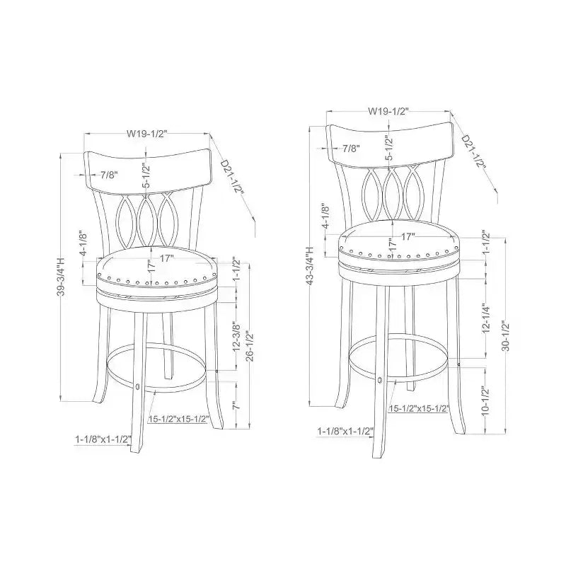 Lot de 2 tabourets de bar pivotants Darlowe de 61 cm - HOMES: Inside + Out