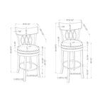Lot de 2 tabourets de bar pivotants Darlowe de 61 cm - HOMES: Inside + Out