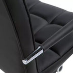 Chaise de bureau HOMCOM moderne en cuir PU rembourré, hauteur réglable, roulettes pivotantes à 360°