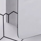 kleankin Armoire de toilette murale 45,7 x 66 cm avec miroir, porte coulissante et étagère de rangement à 3 niveaux, en acier inoxydable, pour salon et chambre à coucher
