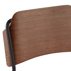 Chaise 55 Downing Street Mael moderne en bois courbé et en acier