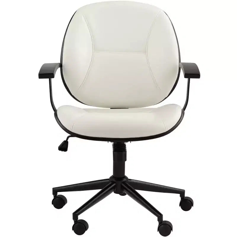 55 Downing Street Chaise de bureau pivotante réglable en tissu et acier Julian White