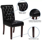 Chaise Parsons rembourrée Merrick Lane avec garniture cloutée