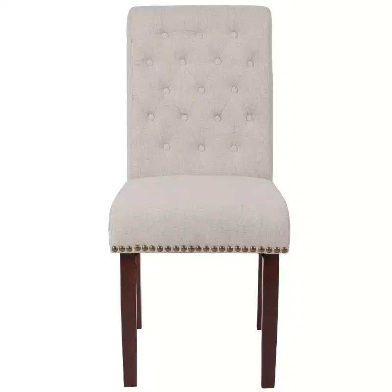 Chaise Parsons rembourrée Merrick Lane avec garniture cloutée