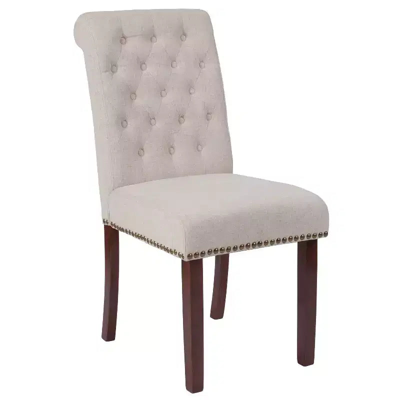 Chaise Parsons rembourrée Merrick Lane avec garniture cloutée