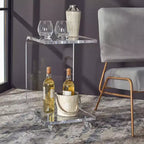 Chariot de bar en acrylique Rollins - BCT8006A - Transparent - Safavieh