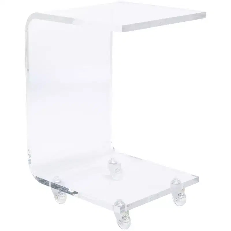 Chariot de bar en acrylique Rollins - BCT8006A - Transparent - Safavieh
