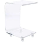 Chariot de bar en acrylique Rollins - BCT8006A - Transparent - Safavieh