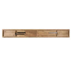 Banc de ferme pliable Emma et Oliver 8' x 12 en pin massif antique et rustique - Banc portable