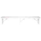 Banc de ferme pliable Emma et Oliver 8' x 12 en pin massif antique et rustique - Banc portable