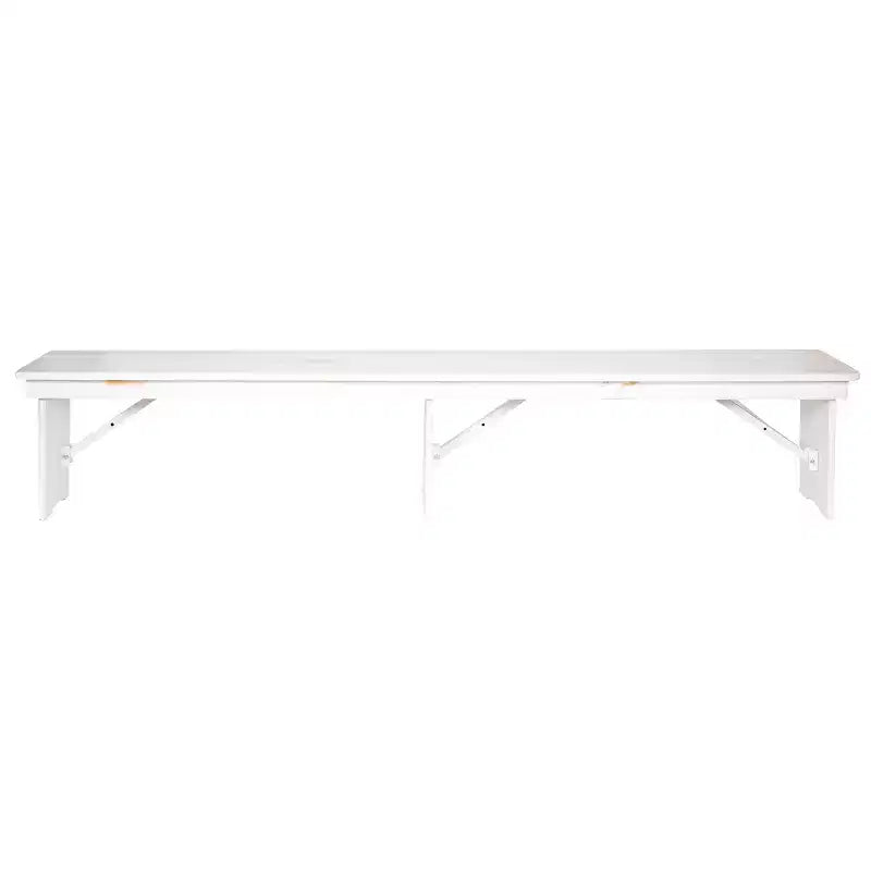 Banc de ferme pliable Emma et Oliver 8' x 12 en pin massif antique et rustique - Banc portable