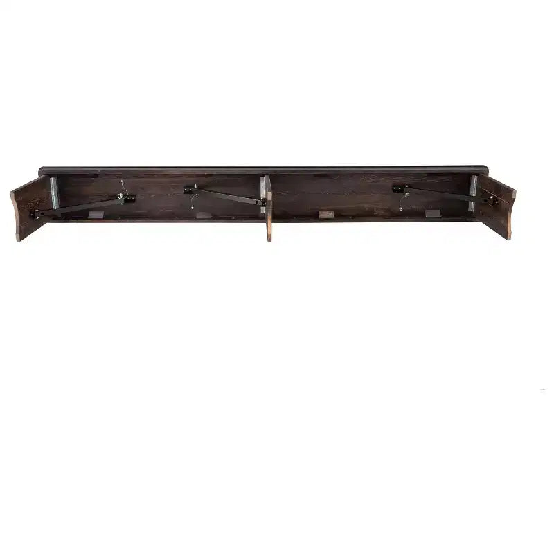 Banc de ferme pliable Emma et Oliver 8' x 12 en pin massif antique et rustique - Banc portable