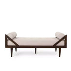 Rayle Contemporary Tufted Chaise Lounge with Rolled Accent Pillows - Christopher Knight Home