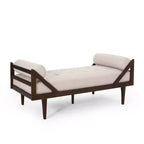 Chaise longue capitonnée contemporaine Rayle avec oreillers d'appoint roulés - Christopher Knight Home
