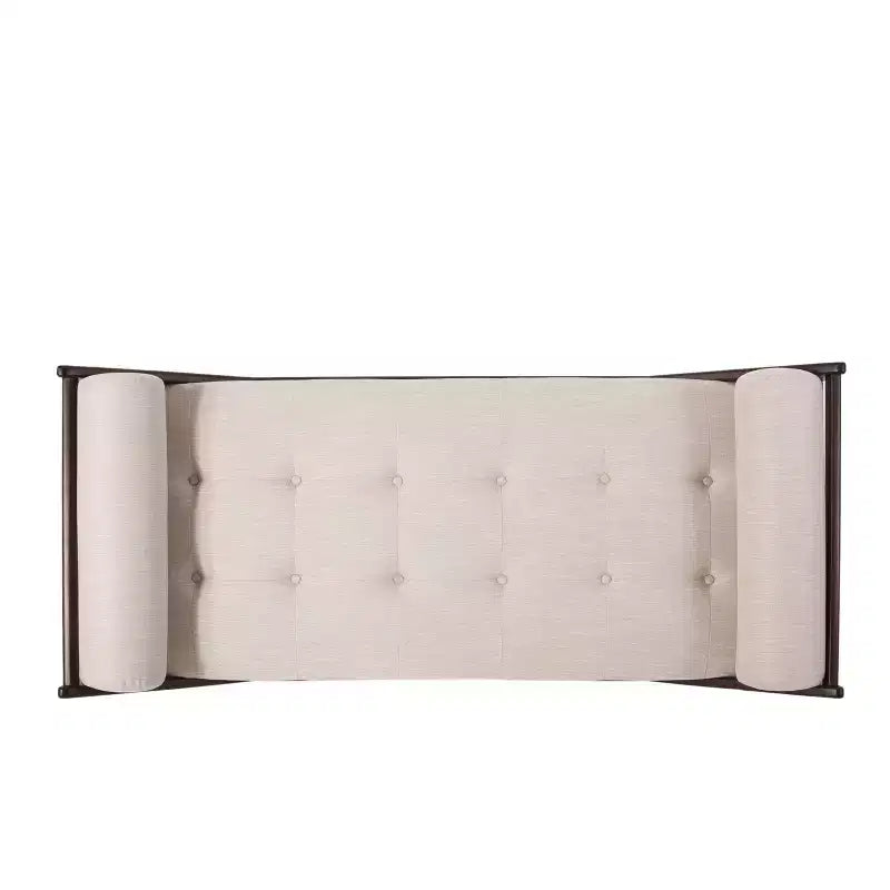 Chaise longue capitonnée contemporaine Rayle avec oreillers d'appoint roulés - Christopher Knight Home