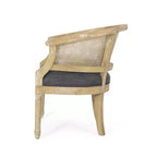 Chaise d'appoint en bois et rotin de style campagnard Steinaker - Christopher Knight Home