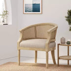 Chaise d'appoint en bois et rotin de style campagnard Steinaker - Christopher Knight Home