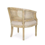 Chaise d'appoint en bois et rotin de style campagnard Steinaker - Christopher Knight Home