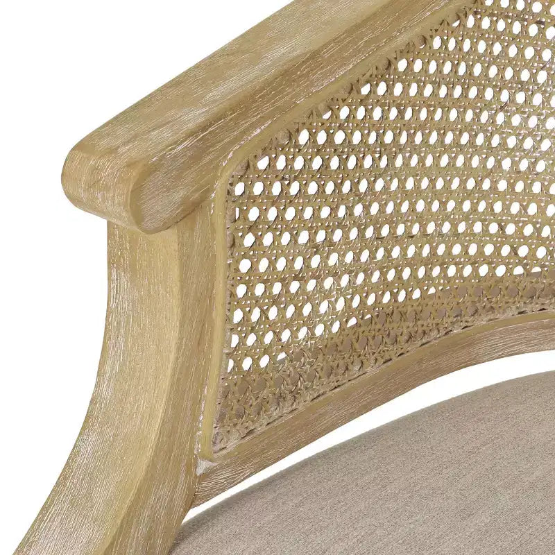 Chaise d'appoint en bois et rotin de style campagnard Steinaker - Christopher Knight Home