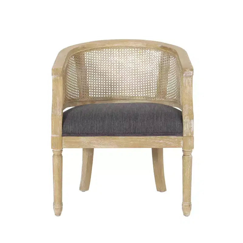 Chaise d'appoint en bois et rotin de style campagnard Steinaker - Christopher Knight Home